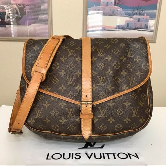🌺Louis Vuitton Monogram Saumur 35 Messenger Bag 💼 AR0930